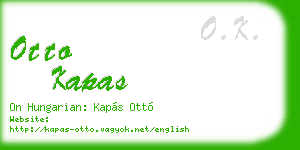 otto kapas business card